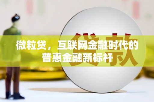 望牛墩微粒贷，互联网金融时代的普惠金融新标杆