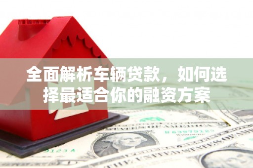 望牛墩全面解析车辆贷款，如何选择最适合你的融资方案