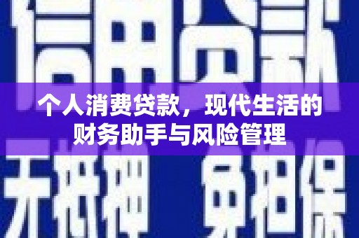 望牛墩个人消费贷款，现代生活的财务助手与风险管理
