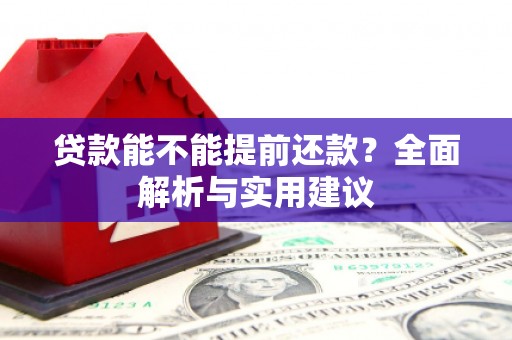 望牛墩贷款能不能提前还款？全面解析与实用建议